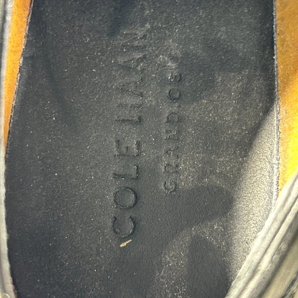 Cole Haan Grand OS Mens Size 10.5 M Leather Oxford Dress Shoes Black Moc Toe CH - Picture 13 of 13